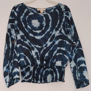 Women's‎ Michael Kors Blue Tie Dye Blouse Size Small